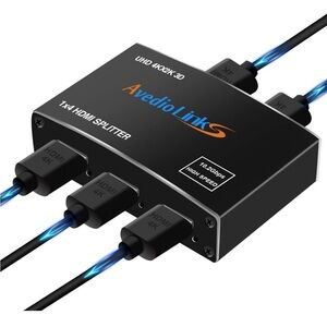 4K@60Hz HDMI Splitter 1 in 4 Out 【with 4 feet HDMI Cable】
